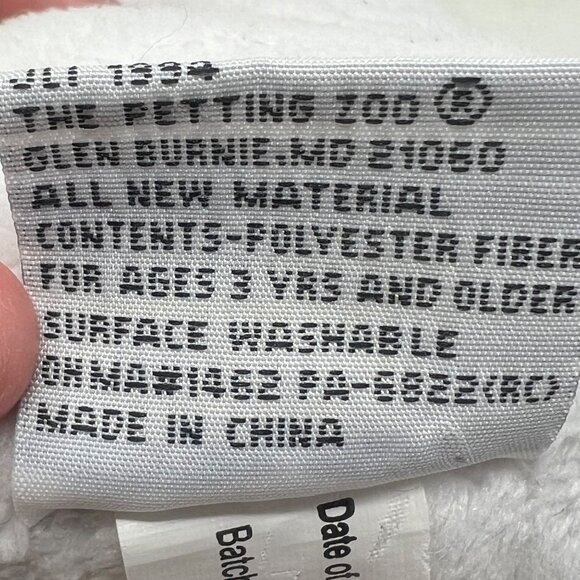 Petting Zoo‎ Black White  Dog Plush Stuffed Red Heart Bandana Sitting 7" Tall - Picture 9 of 9